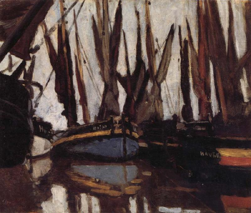 Claude Monet Fishing Boats oil painting picture